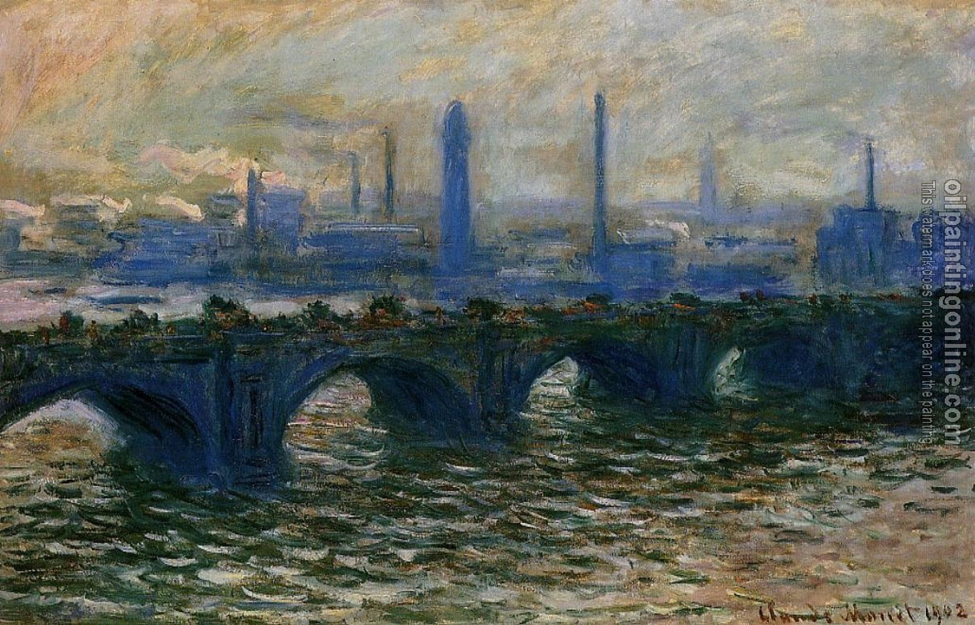 Monet, Claude Oscar - Waterloo Bridge, Misty Morning